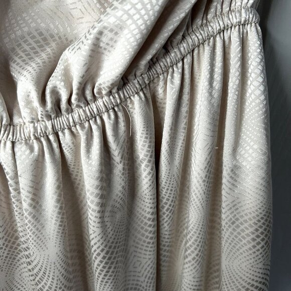 Love, Whit Ivory White One Shoulder Asymmetrical Jumpsuit Women's Size 12 - Picture 12 of 13